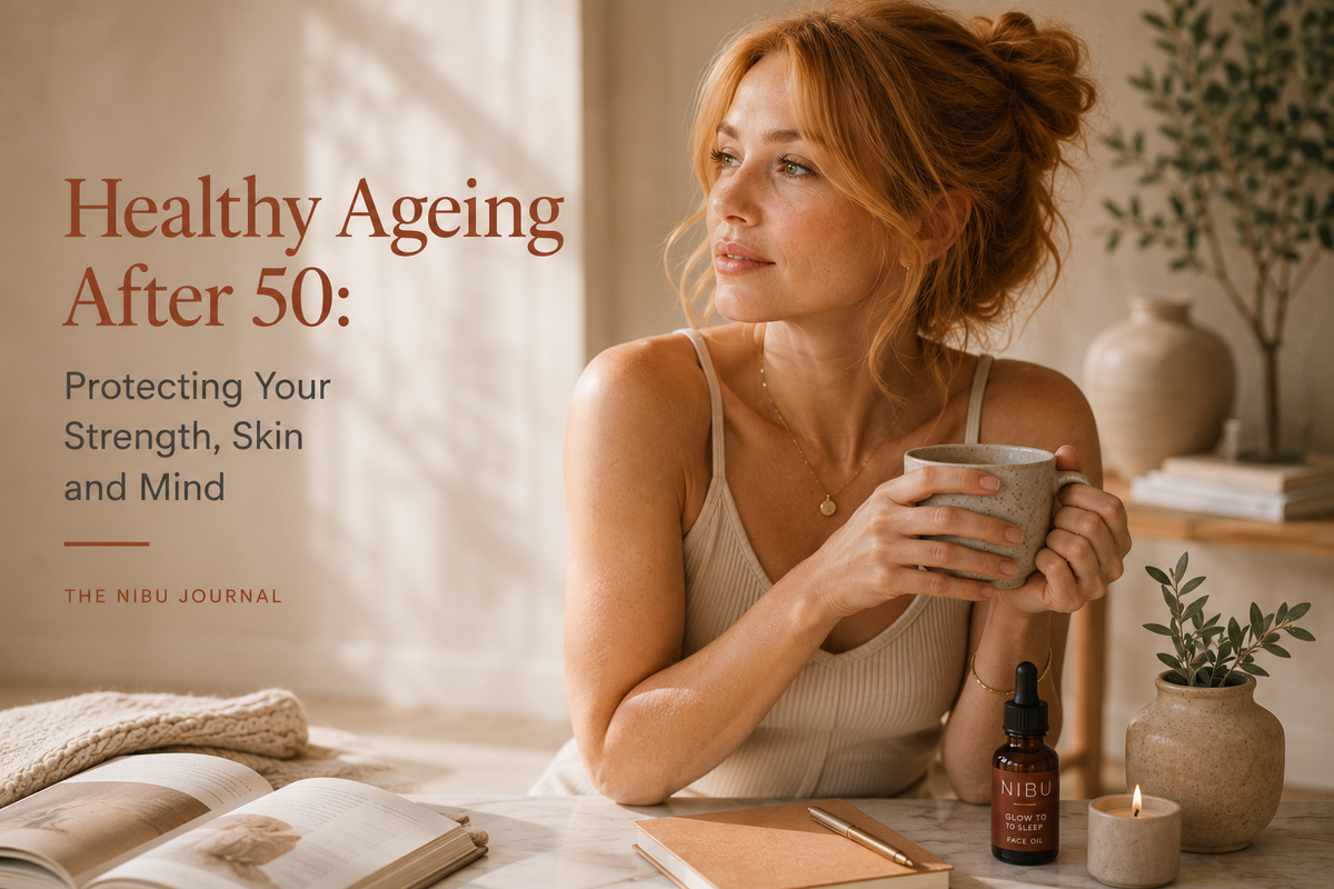 Active woman in her 50s representing strength skin and cognitive health in healthy ageing