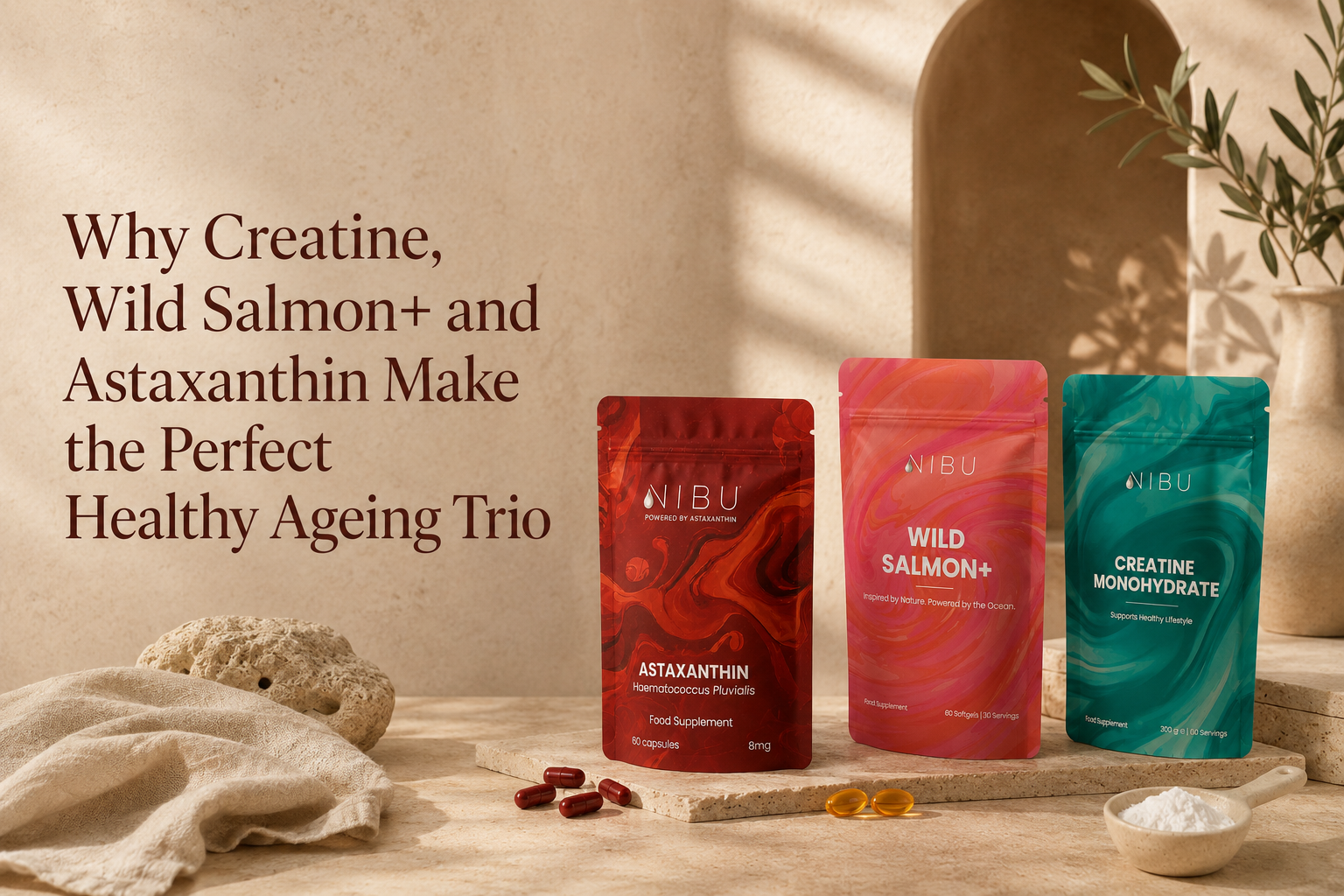 The Healthy Ageing Trio: How Creatine, Wild Salmon+ and Astaxanthin Support Different Needs