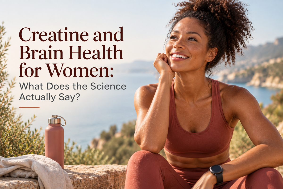 Woman concentrating and studying representing the cognitive and brain health benefits of creatine for women