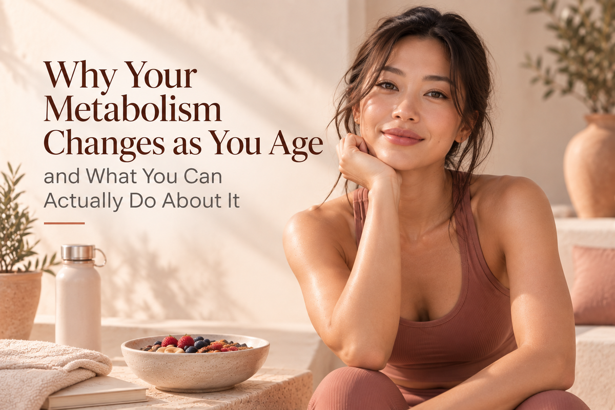 Woman exercising to support metabolic health and healthy ageing