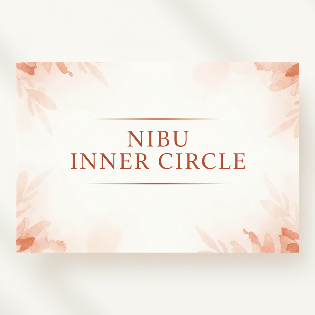 Nibu Inner Circle – elegant cream and terracotta membership image